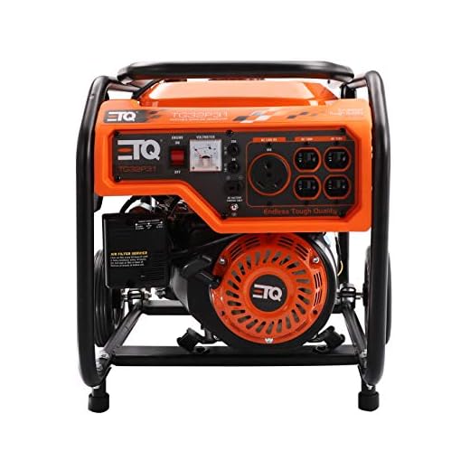 Etq TG32P31/TG32P31DF Tough Quality 3600-Watt Gas Powered Generator, Extremely Quiet- CARB Compliant (TG32P31)