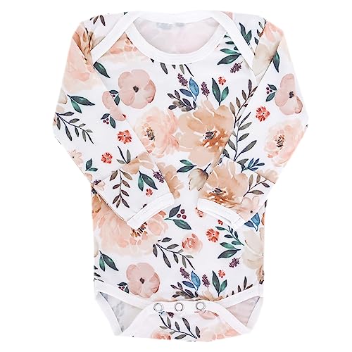 Copper Pearl Long Sleeve Bodysuit Baby: Ultra Soft Baby for Newborns, Boys, and Girls - Stylish, Comfortable, Overlap Shoulders, Premium Knit Fabric - 18-24 Months, Autumn