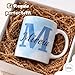 Imagen de UNIKALIA Taza Personalizada Con Nombre E Inicial