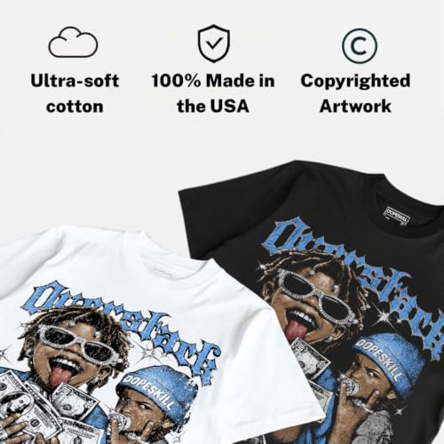 Image of DopeSkill Graphic Tee Streetwear Hip Hop Hypebeast Street Style Unisex T-Shirt Sneaker Colour Matching Shirts Swag Y2K Style