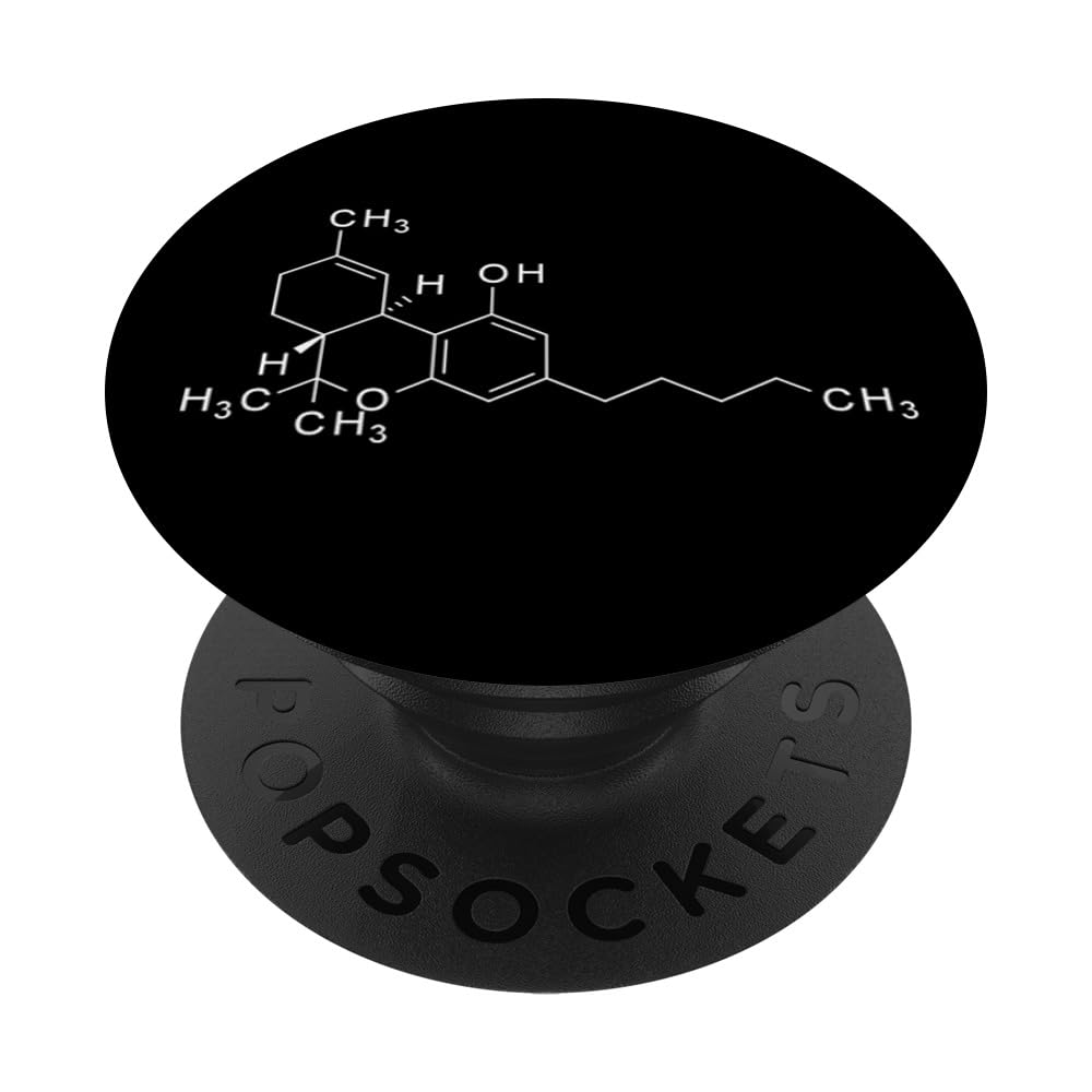 THC Molecule Tetrahydrocannabinal Marijuana PopSocket PopSockets PopGrip: Swappable Grip for Phones & Tablets PopSockets Adhesive PopGrip