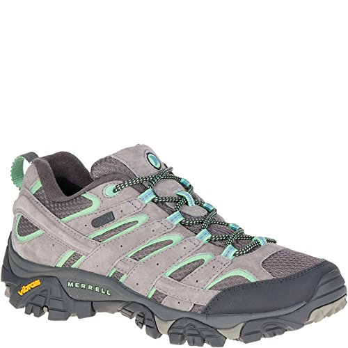 Merrell Women's Moab 2 Waterproof Hiking Shoe, Drizzle/Mint, 9 M US