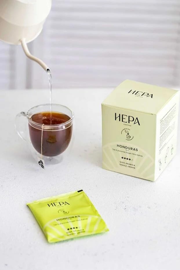 Hepa Coffee Houndras Tek Kullanımlık Poşet Filtre Kahve 10’lu Paket |%100 Arabica Honduras Kahvesi | Makinesiz Pratik Filtre Kahve