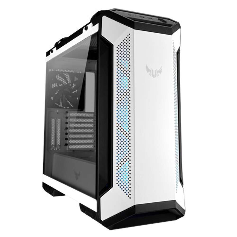 ASUS TUF Gaming GT501 White Edition Kasa, EATX Destekli, Metal Ön Panel, Temperlenmiş Cam, RGB Fan, Beyaz
