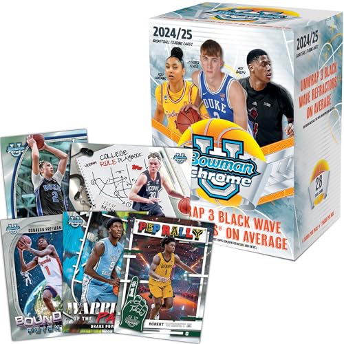 Topps 2024-25 Bowman University Chrome Basketball - Factory Sealed - Value Box - Image 3