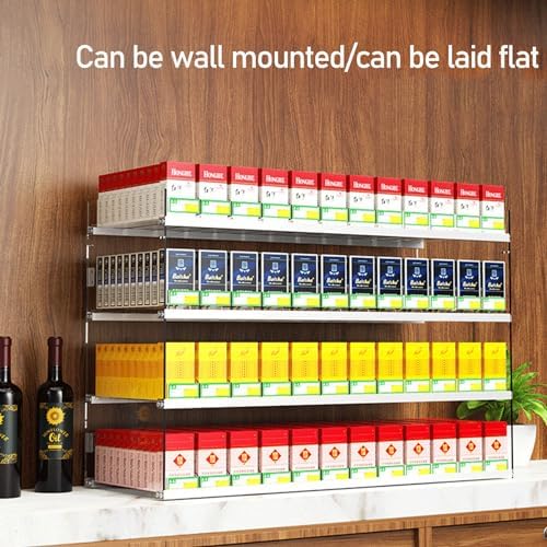 Store Display Rack Wall Mounted Storage Rack Supermarket Convenience Store Automatic Cigarette Rack Space Saving Assembled Display Cabinet,2 Tiers Acrylic Cigarettes Display Rack, Wall Mount image 3