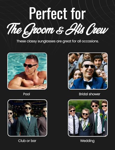 Bachelor Party Sunglasses - Set of 1 Groom & 7 Team Groom Sun Glasses | Groomsmen Bridal Groomsman Gift Wedding Gifts Favors3