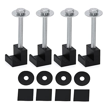 PQY Pickup Truck Tool Box Tie Downs Aluminum J Hook Crossover 4 Pack