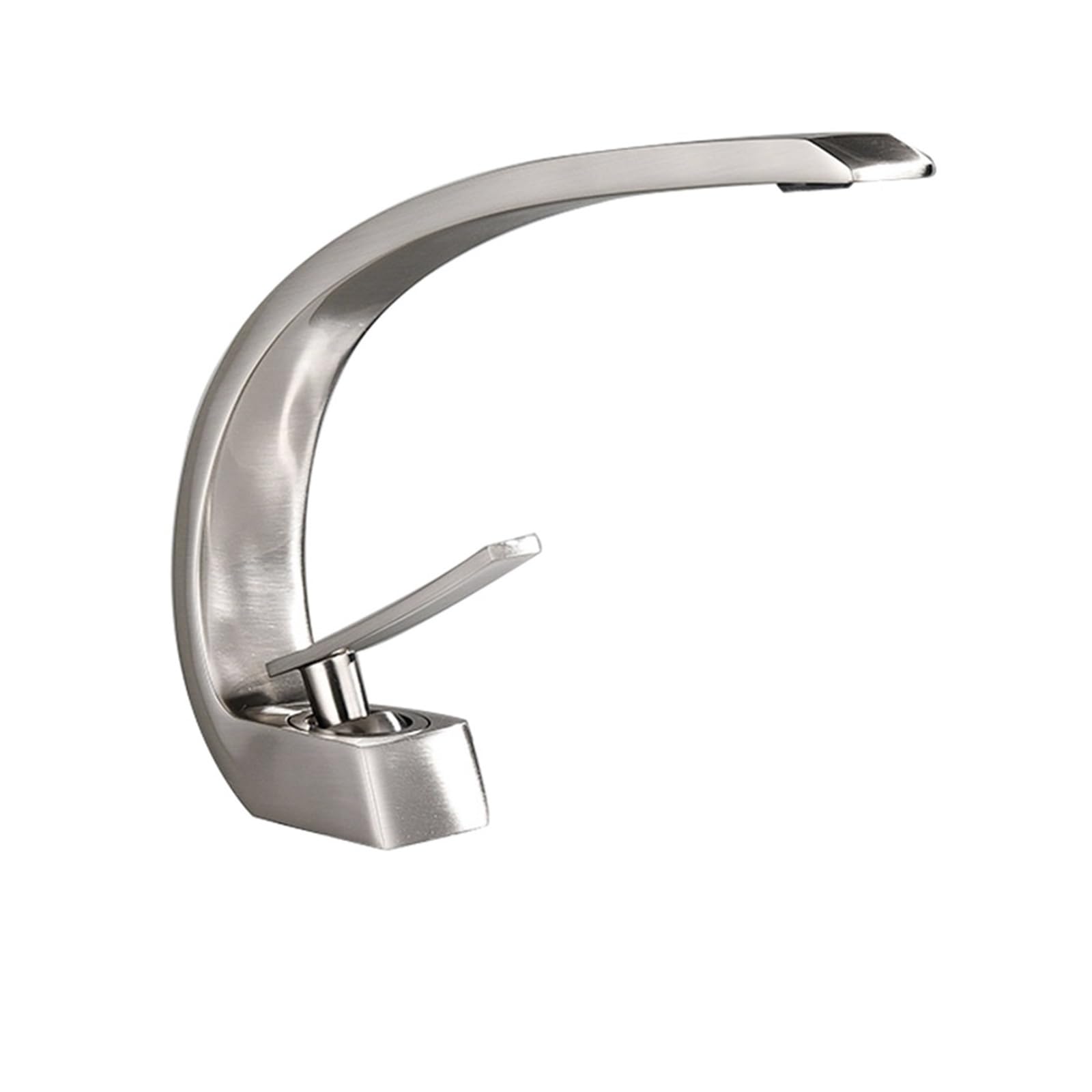 Robinet de vanité de salle de bains en nickel brossé pour évier moderne