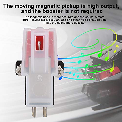 Cartucho Stylus de vinil para toca-discos com agulha de toca-discos de fonógrafo duplo ímã móvel