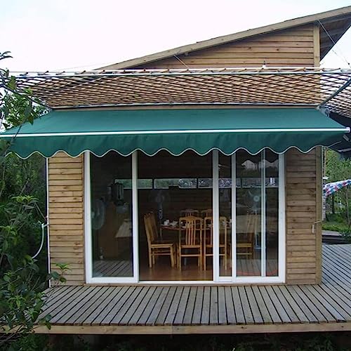 Toldo retráctil de repuesto verde de lona rectangular de 5x2m exterior 3