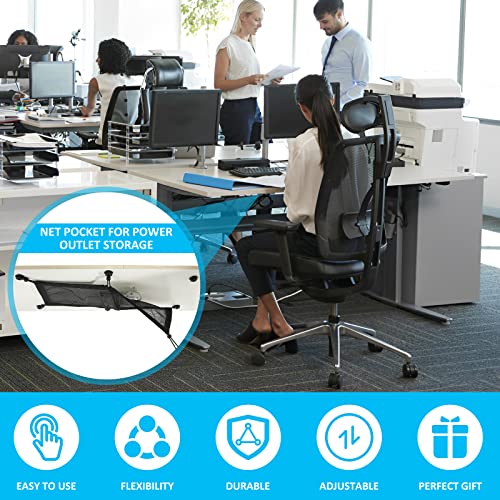 Cable de gestión de red flexible y duradera bajo escritorio, organizador ajustable de cables con 6 agujeros para oficina en casa y banco de trabajo miniatura 2