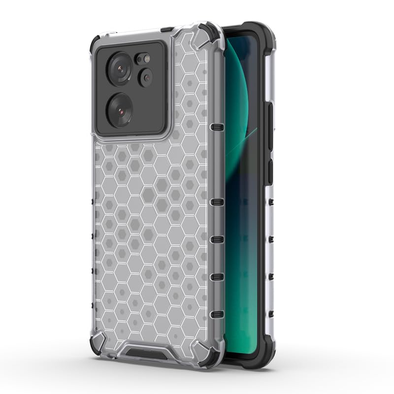 Image of Plastic Bumper Back Case Cover for Xiaomi 13T / Mi 13T Pro 5G (Transparent)