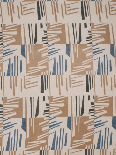 Image of Florida Brown Abstract Geometric Printed Single Bedsheet with 1 Pillow Cover, 150 TC Polycotton Bed Sheet (160 x 228 cm)