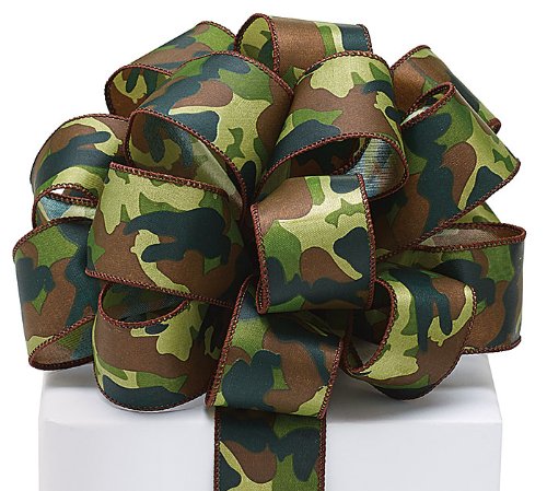 Burton and Burton Camouflage Satin Ribbon Camo 20 Yards 1.5" Wired Bow Wreath Craft Decor Gift