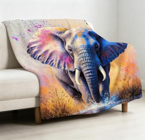 Couverture chaude grande taille elephant pour solutionner les nuits fraiches - 3