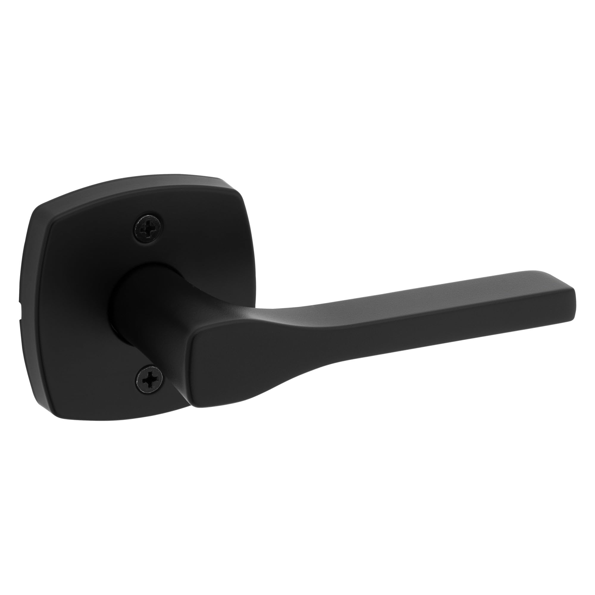 Demi-levier factice noir mat Kwikset Tripoli avec rosace carrée moderne