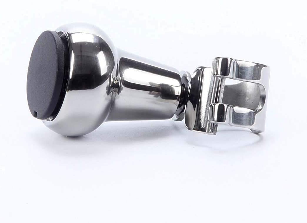 ISURE MARINE 316 Stainless Steel Boat Steering Wheel Knob, Steering Wheel Maneuvering Knob with Black Nylon Cover