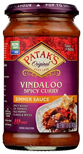 Patak's Spicy Vindaloo Simmer Sauce, Hot, Vegan Friendly, Gluten Free, 15 Ounce (Pack of 6) image 2