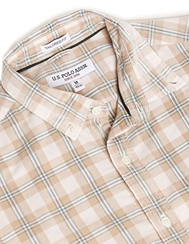 Image of U.S. POLO ASSN. Men Jogging Suit Checkered Tailored Fit Shirt