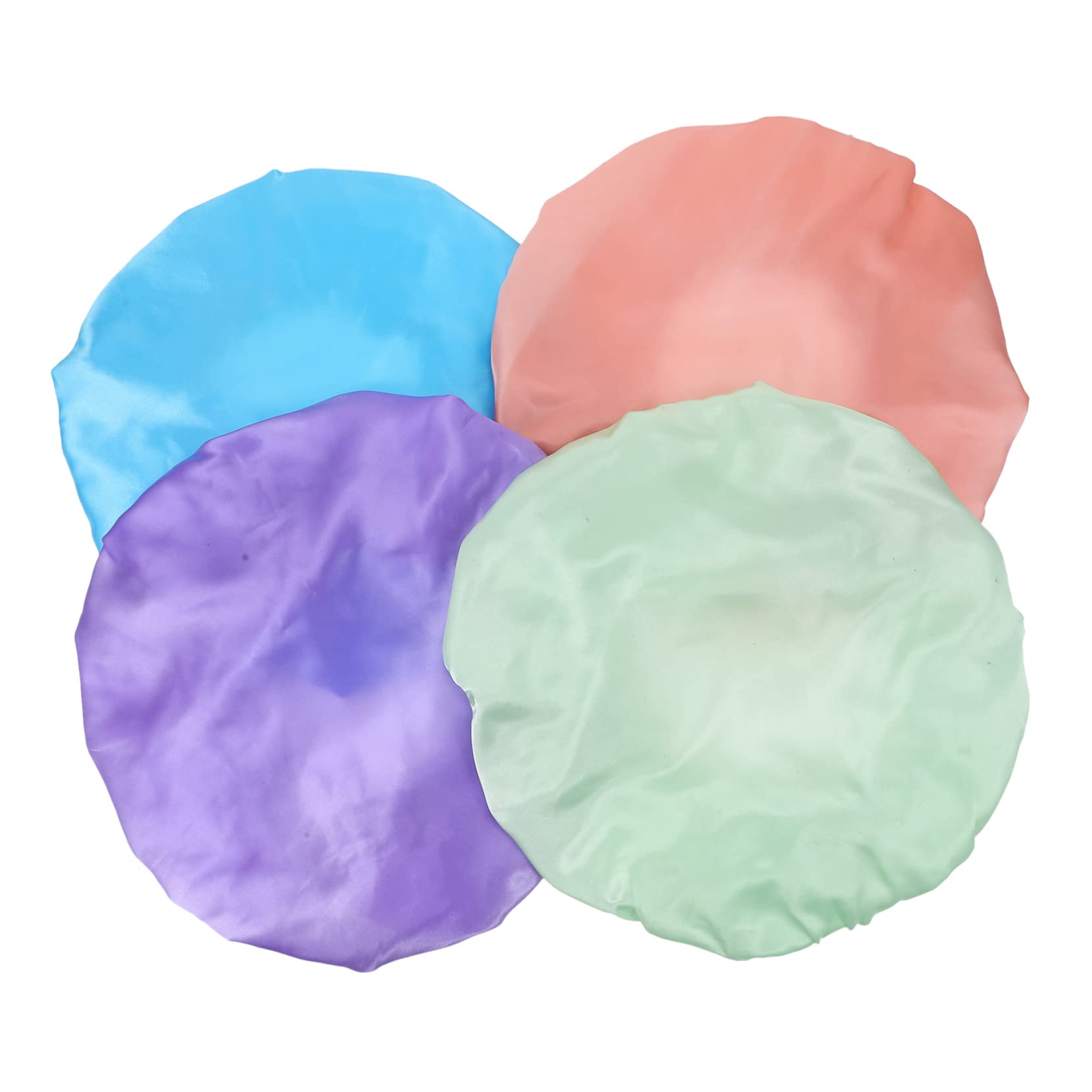Angoily 12piezas Gorro De Ducha Para Mujeres Satinado Reutilizables Protege El Cabello Baño Sueño Para Spa y Cuidado Personal