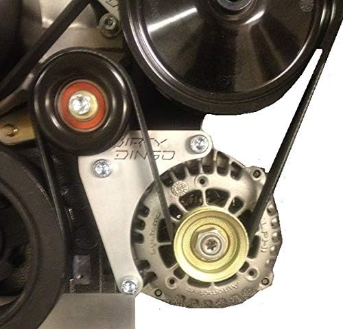Dirty Dingo LS1 LS 3/8 6061-T6 Vortec Truck Low Mount Alternator Bracket with Pulley
