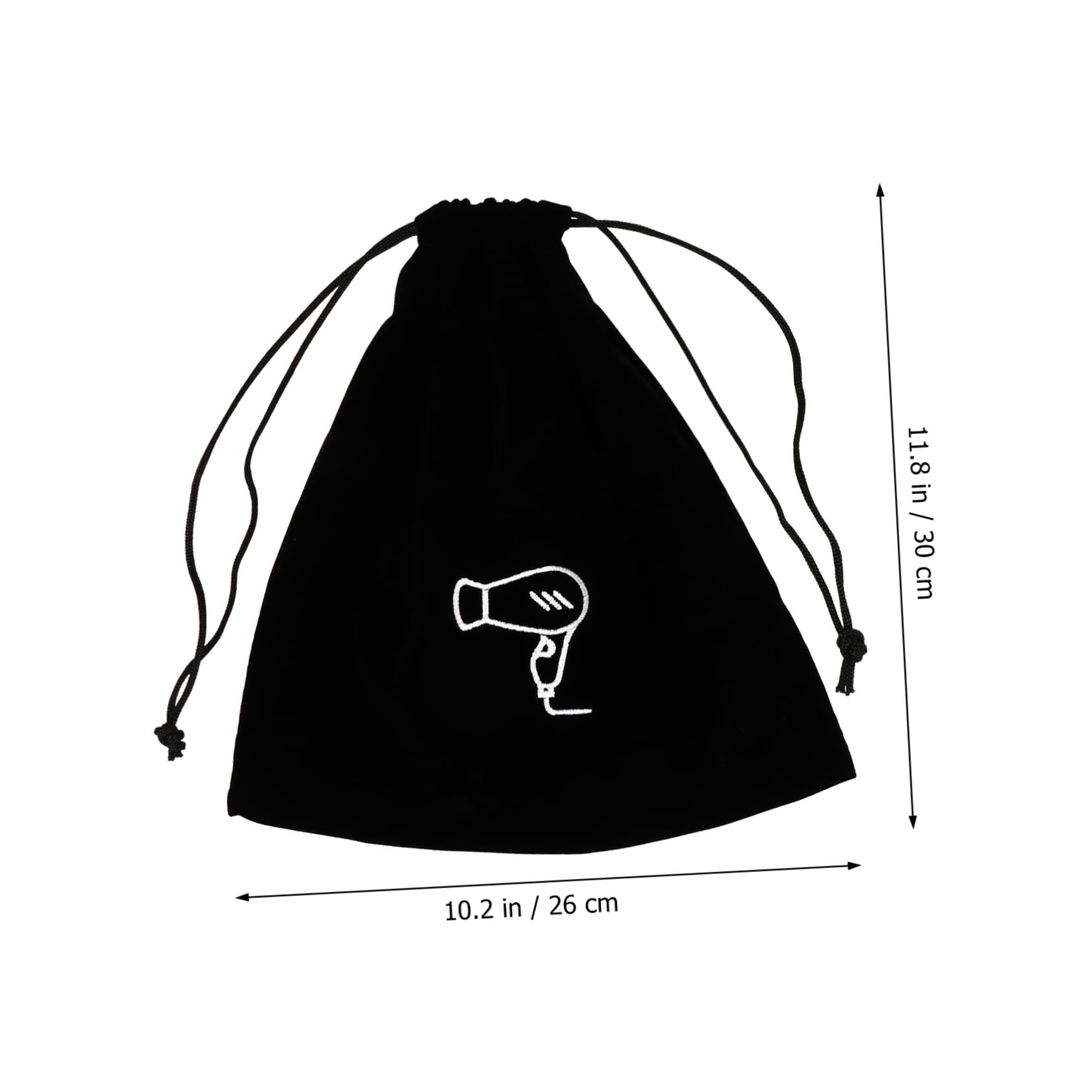 DOITOOL Bolsa De Terciopelo Para Almacenamiento De 10 Piezas Organizador Universal De Forro Polar Para Secador De Pelo Con Cordón Para Artículos De Tocador Pequeña De Franela