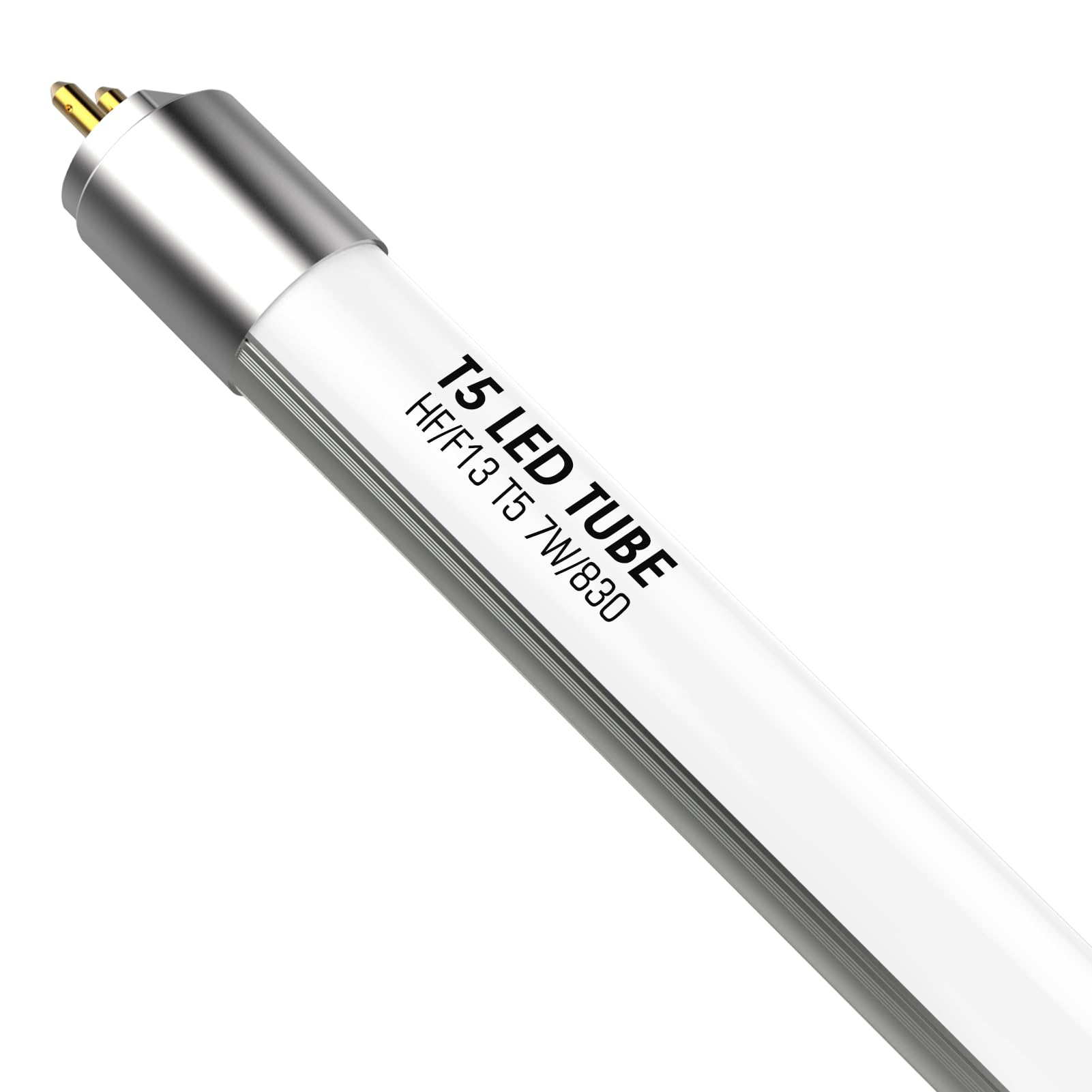 7W T5 LED Tube 517mm, T5 13W Fluorescent Tube Equivalent, 910lm, 3000K Warm White Light, No Rewiring Required, G5 Cap, 140 Degrees, Pack 1