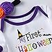Toddler Baby Halloween Pumpkin Print Bodysuit Tutu Tulle Dress Flowers Headband Outfit Set Fashion Purple 3-6 Months