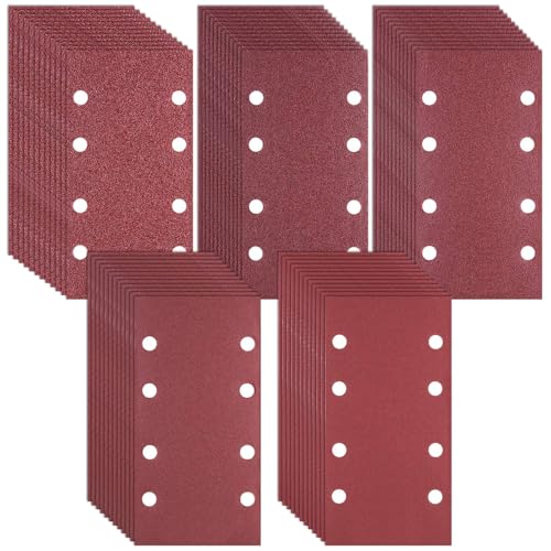 60Stk 93x185mm Schleifpapier Set- 40/60/80/120/240 Körnung...