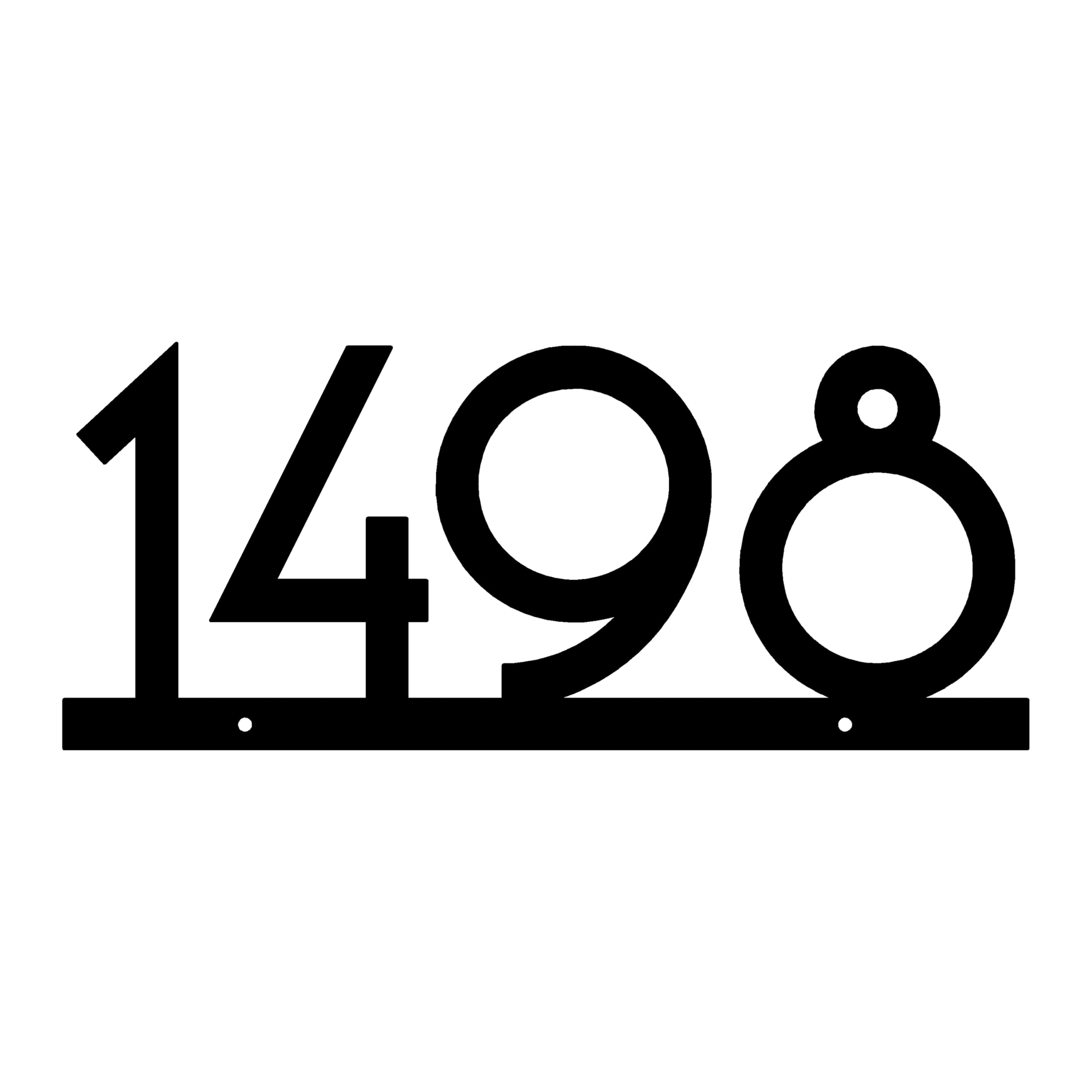 Personalized Metal House Number Sign | Custom Address Plaque | Mid Century Modern | Art Deco House Numbers | Address Numbers for House