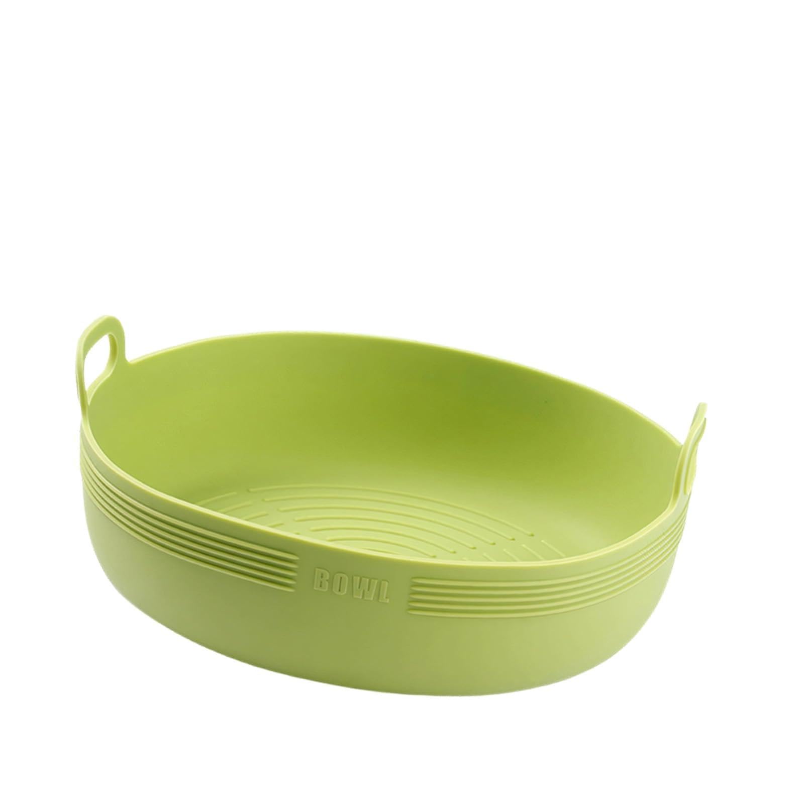 LUCKGONI Silicone Air Fryers Basket With Raised Lines For Even Heating Dishwasher Safe And For 5 8 To 8 Quart Air Fryers