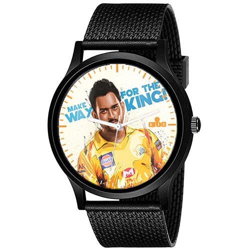 AROA Watch New Watch for Make Way for The King MS Dhoni Model : 727 Black Metal Type Analog Black Strap Watch Black Dial for Men Stylish Watch for Boys (B0C7MRSNXD) Amazon Price History, Amazon Price Tracker