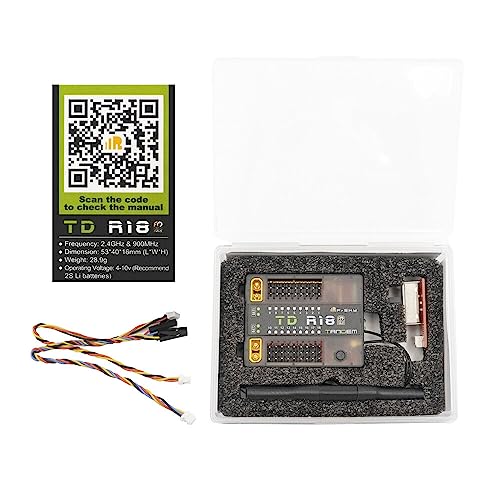 TD R18 Receiver 2.4GHz & 900MHz 4-10V Tandem Dual-Band Receiver w/18CHPort