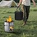 VEVOR Camping Rocket Stove, Wood Burning Portable Rocket Stove with Carrying Bag for Backpacking, Stainless Steel, Single Door, Burn Wood, Twigs or Sticks for Outdoor Cooking, Backyard, Camp Cooking