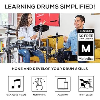 Pack Turbo Mesh Kit d’Alesis Drums – Ensemble de batterie électronique 7 pièces en peau maillée et Drum Kit comprenant… - Les Beatles, Paul McCartney, John Lennon, RIngo Starr, George Harrison Pack Turbo Mesh Kit d’Alesis Drums – Ensemble de batterie électronique 7 pièces en peau maillée et Drum Kit comprenant… – Image 5