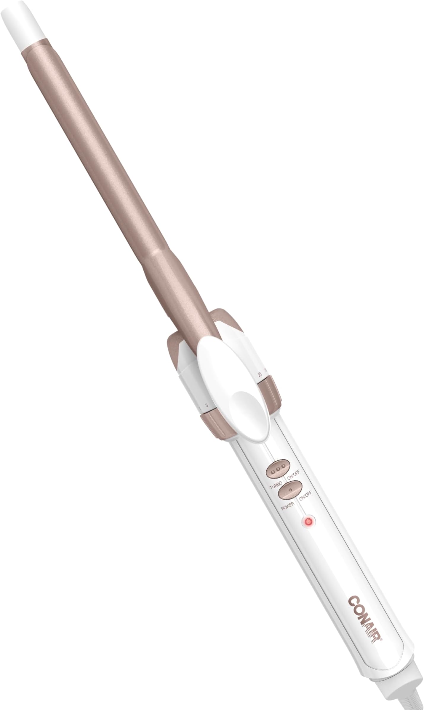 Conair Double Ceramic 1/2-Inch Curling Iron, 1/2-inch barrel produces spiral curls – for use on short to medium hair