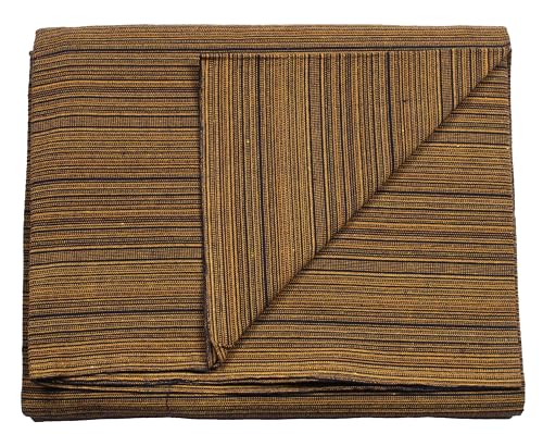 Image of THARUNSHA ELITE 100% Natural Pure Cotton All Weather Blanket /Solapur Bedsheet /Top Sheet /AC Comforter Elegant Design- Single Size 60 inches x 90 inches Set of 1 (Dark Biscuit)