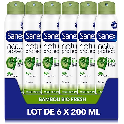 Sanex Natur Protect Fresh 48h Bio Spray Desodorante 200ml - Pack de 6 unidades