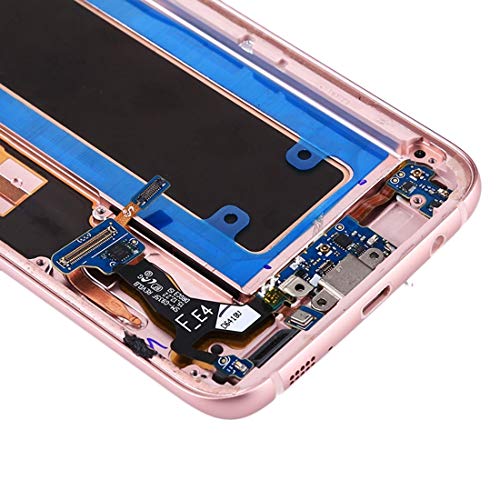 Écran LCD Galaxy S7 Edge G935F avec châssis bouton volume nappe de charge rose