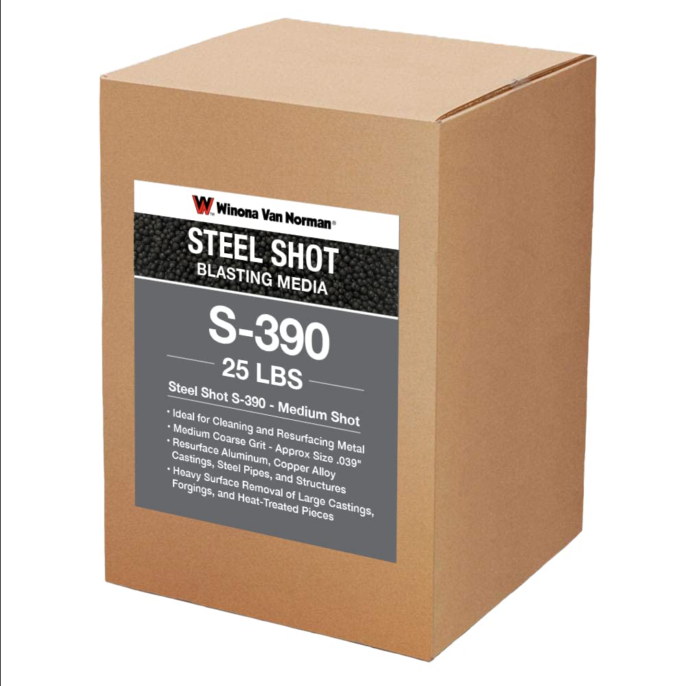 Steel Shot S-390 - Blasting Media - Medium Size Shot (25lb)