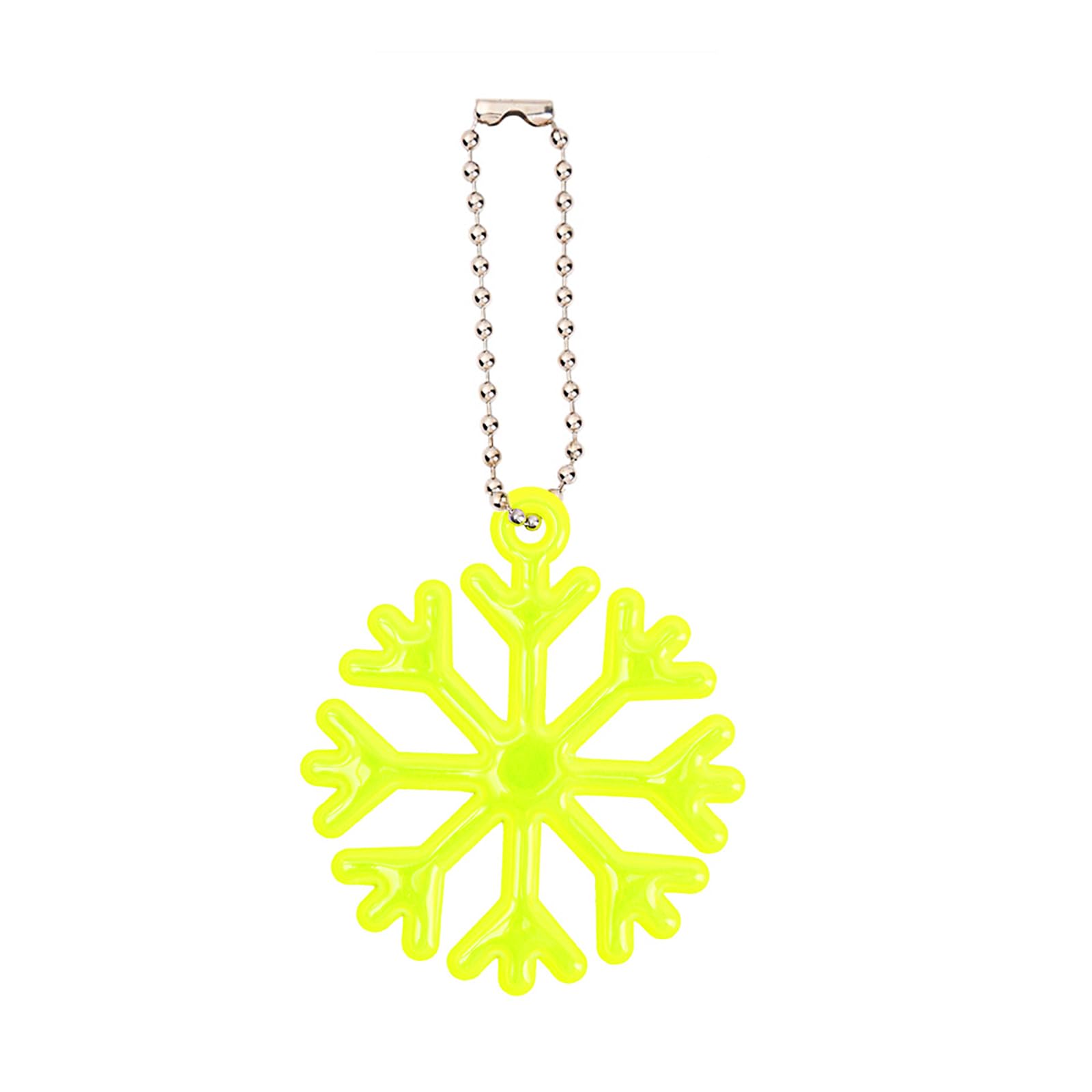 Limtula Fluorescent Yellow Kids Reflector Pendants Snowflake Shape Bag Pendant Night Security Walking Cycling Reflector Enduring