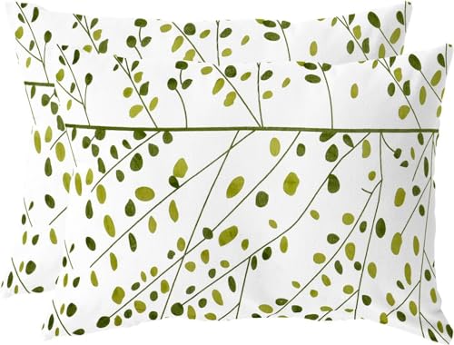 Image of KOUNDAL Rajasthani Jaipuri Sanganeri Printed 144 TC 100% Cotton Bed Sheet Set for Double Bed,Floral Print, Double Bedsheet Cotton with 2 Pillow Covers (Green(ANGUR), King)
