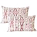 TRESMESTRES Fundas para Cojines 60x40 - Cojines Decorativos para Sofá y Cama - Decoración de Hogar, Salón y Dormitorio - Funda Cojín 40x60 cm, Rojo Navidad, Set 2