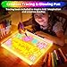 16“ Rechargeable LED Drawing Board, 9-Color Light Modes with Timer & Built-in Stand, Neon Art Dry Erase Glow Up Doodle Note Pad, Sketching Gift Toy for Kids/Girls/Teens, 6 Markers & Tracing Book
