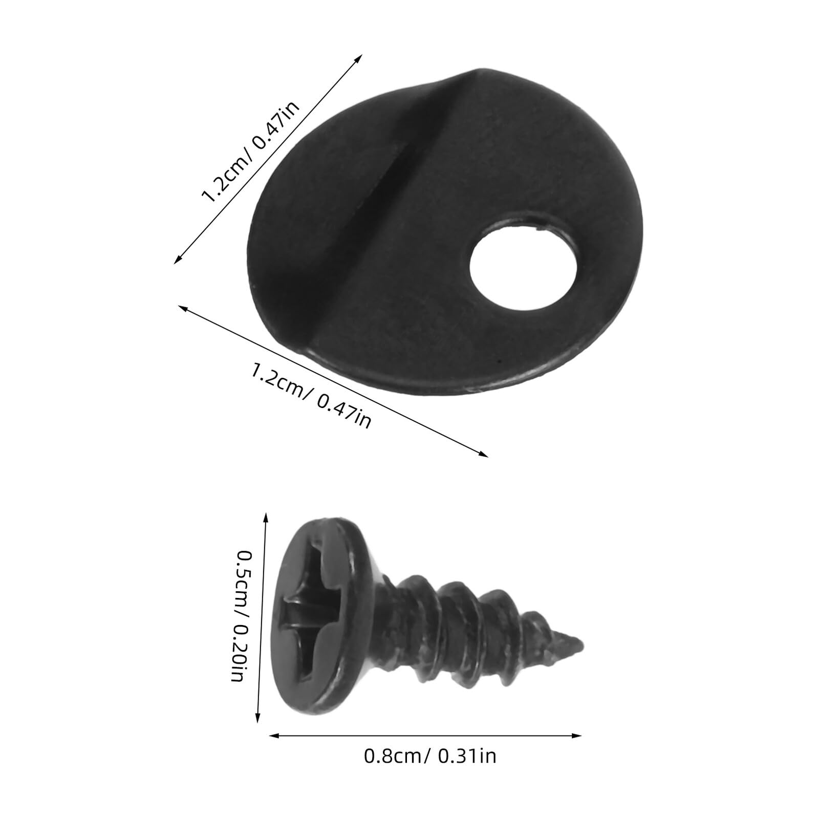 Baluue 200 set Clip Fermo Cornice Foto in Ferro Nero con Viti Fermagli Girevoli per Supporto e Fissaggio Pannelli Posteriori Accessori Versatili per Appendere Quadri e Progetti Artistici