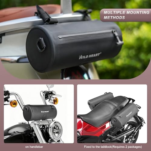 Alforjas para motocicleta WILD HEART, impermeables, con correa para hombro, multifuncionales y compatibles universalmente (Negro) miniatura 5
