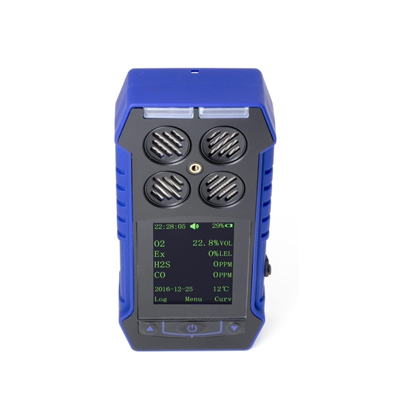 Rilevatore Gas, Rilevatore di Gas Portatile 4 in 1 O2 Ex H2S CO Quattro metodi di Allarme a Tre Prove Connettiti con Il Computer Memorizza Dati Rilevatore di Allarme per Lavoro, Casa