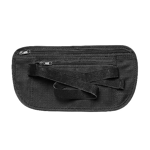 Image of Money Belt Travel Pouch, Hidden Waist Wallet Pouchs, Moneys Bag with Zipper | Money Belt for Travel, Anti-Theft Travel, Two Pockets, Slim Design, Under Clothes, Zipper Closure, For Cash, Passport, Cards