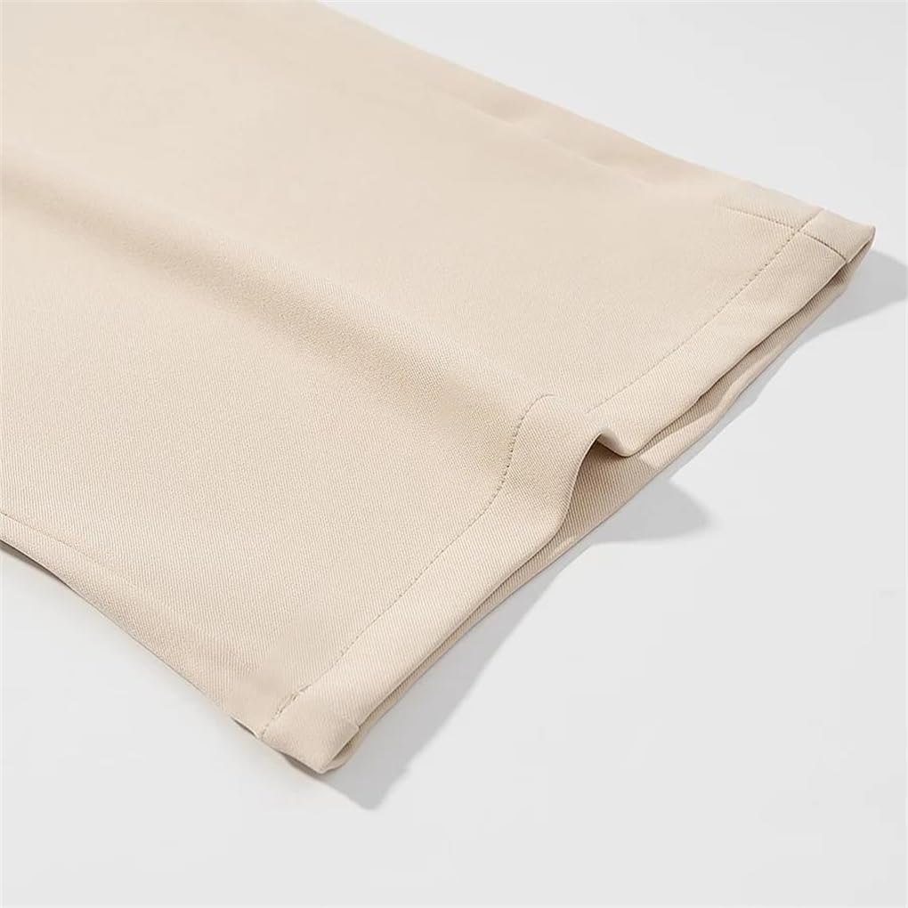 Women's Straight High Waist Solid Color Wide Leg Trousers